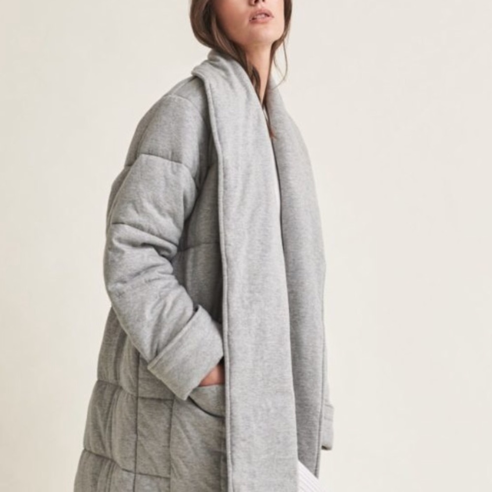 Skin Quilted Sonya Robe 4 XL NWT Eye Mask Gray - Picture 15 of 16